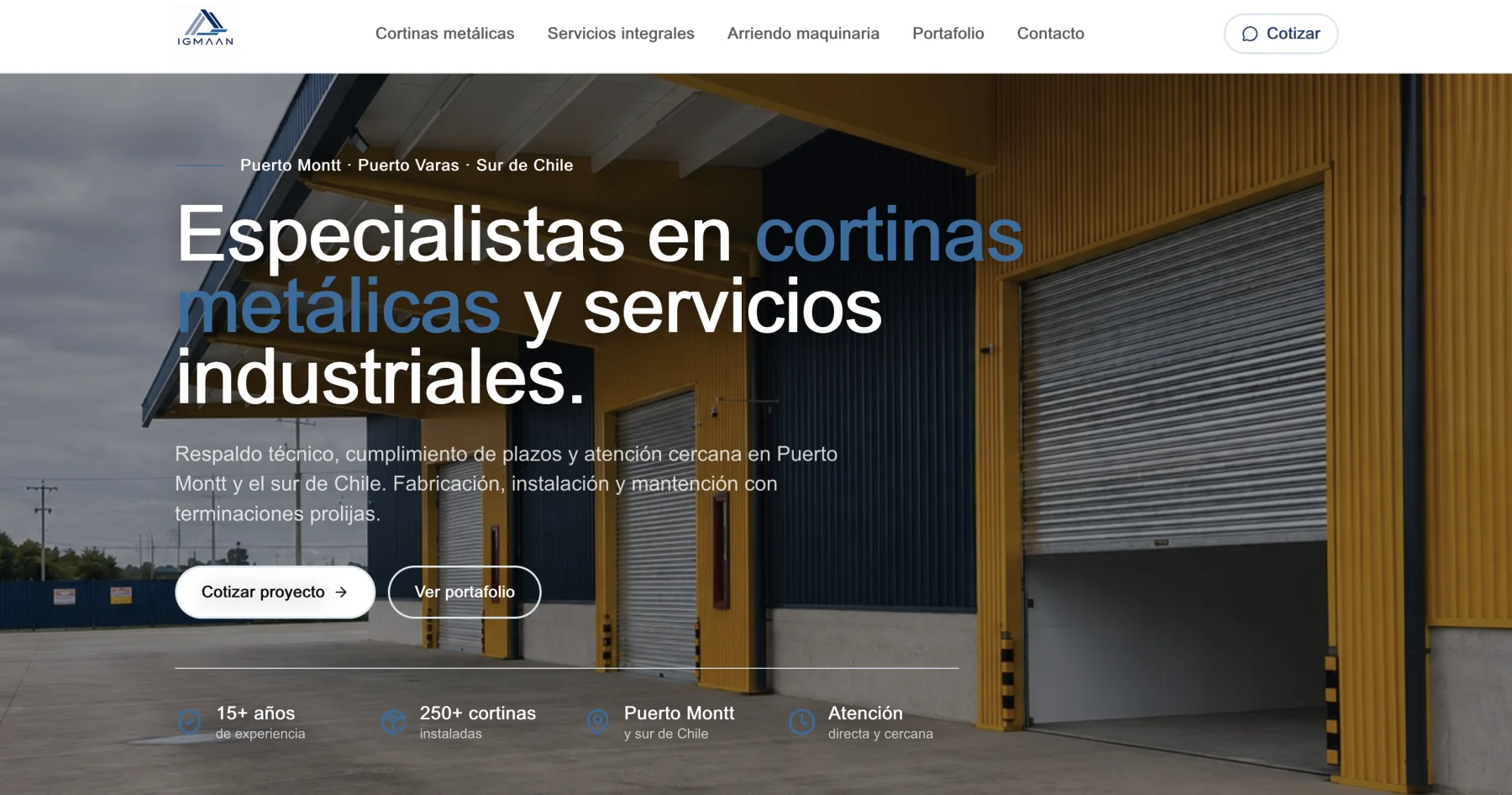 Vista de la página web de Igmaan